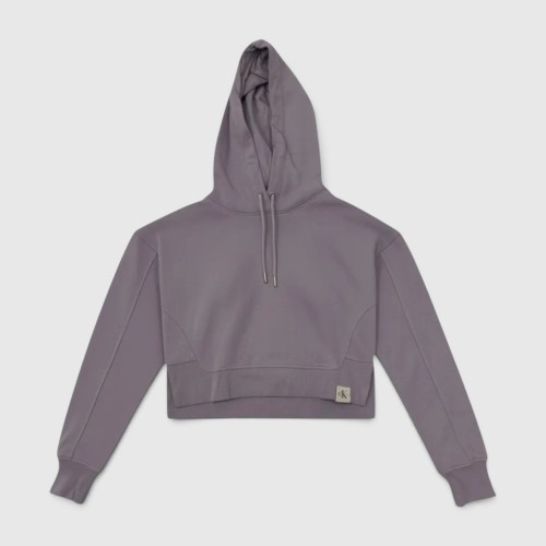Calvin Klein Jeans Γυναικείο Cropped Hoodie Μωβ / Pre-Owned