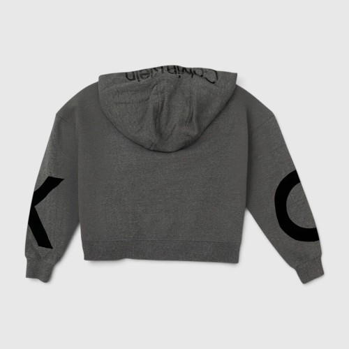 Calvin Klein Γυναικείο Cropped Hoodie Γκρι με Logo / Pre-Owned