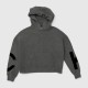 Calvin Klein Γυναικείο Cropped Hoodie Γκρι με Logo / Pre-Owned