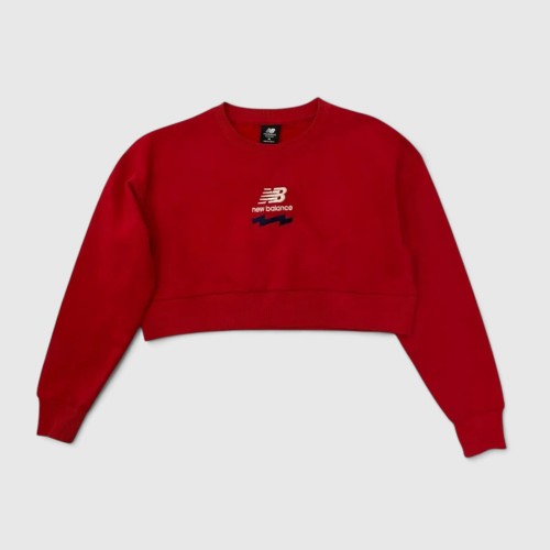 New Balance Γυναικείο Cropped Φούτερ Κόκκινο / Pre-Owned