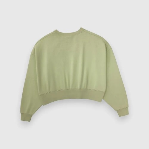 Nike Γυναικείο Cropped Φούτερ Oversized Πράσινο / Pre-Owned
