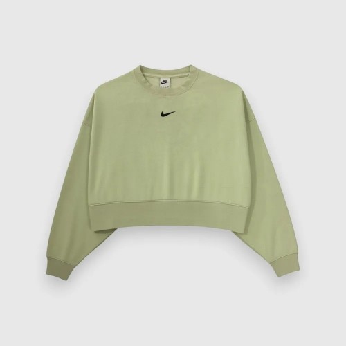 Nike Γυναικείο Cropped Φούτερ Oversized Πράσινο / Pre-Owned