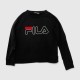 FILA Γυναικείο Φούτερ Μαύρο με Μεγάλο Logo / Pre-Owned