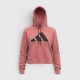 Adidas Γυναικείο Cropped Hoodie Ροζ με Μαύρο Logo / Pre-Owned