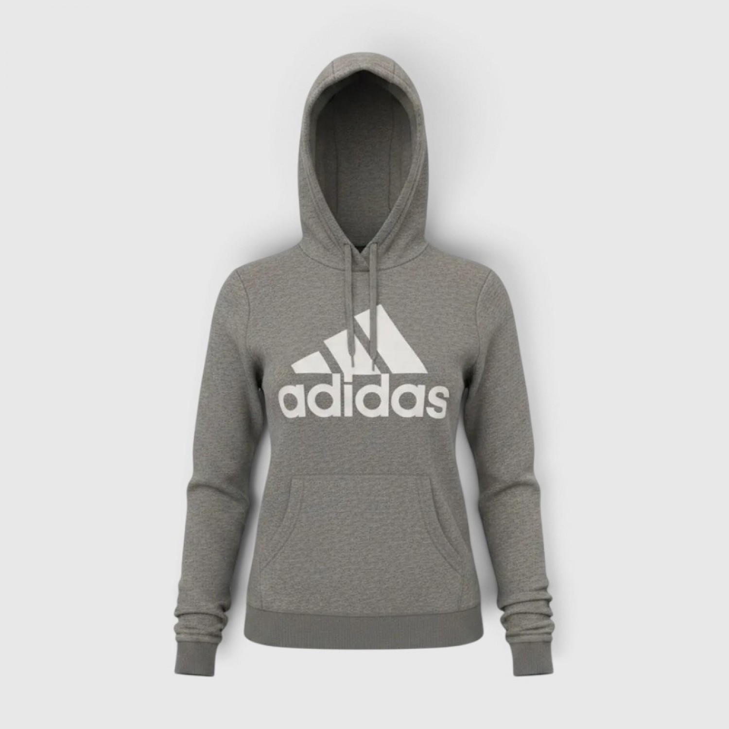 Adidas Γυναικείο Hoodie Φούτερ Γκρι με Big Logo / Pre-Owned