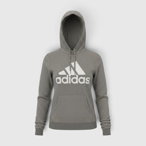 Adidas Γυναικείο Hoodie Φούτερ Γκρι με Big Logo / Pre-Owned