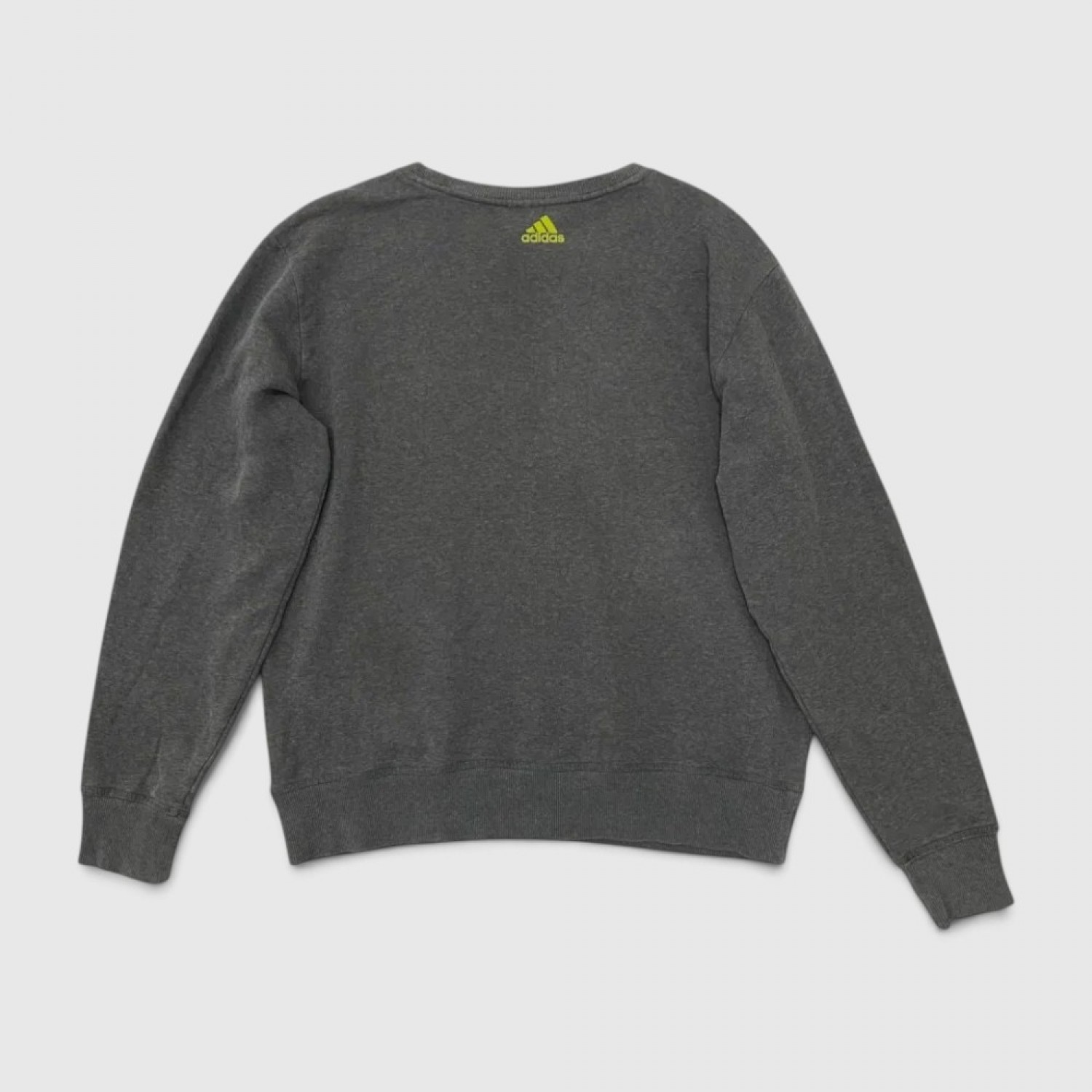 Adidas Γυναικείο Crewneck Φούτερ Γκρι με Lime Logo / Pre-Owned