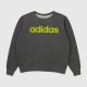 Adidas Γυναικείο Crewneck Φούτερ Γκρι με Lime Logo / Pre-Owned