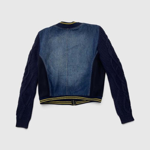 Desigual Γυναικείο Denim Bomber Jacket με Πλεκτά Μανίκια / Pre-Owned