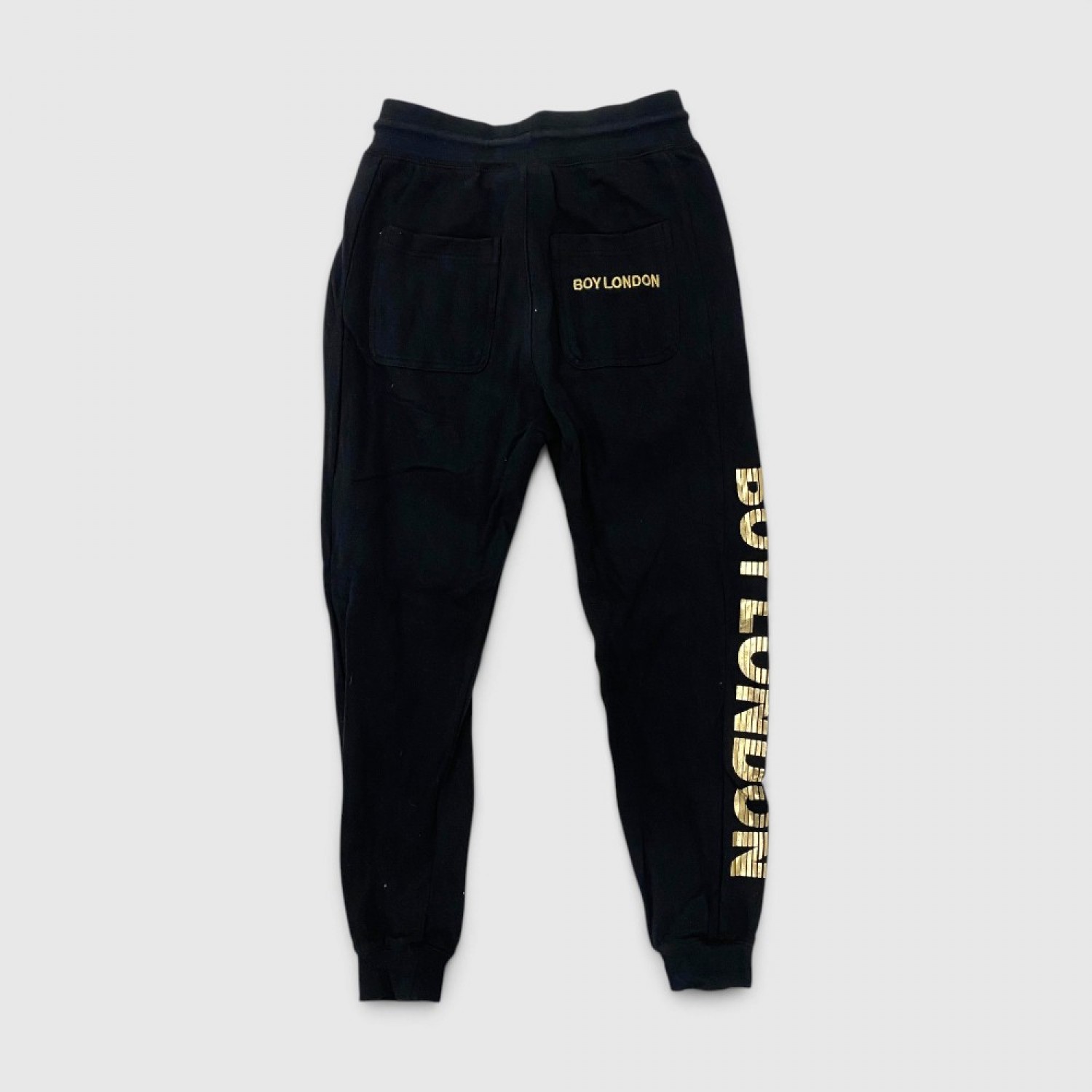 Boy London Μαύρο Jogger Παντελόνι με Χρυσό Logo | Pre Owned