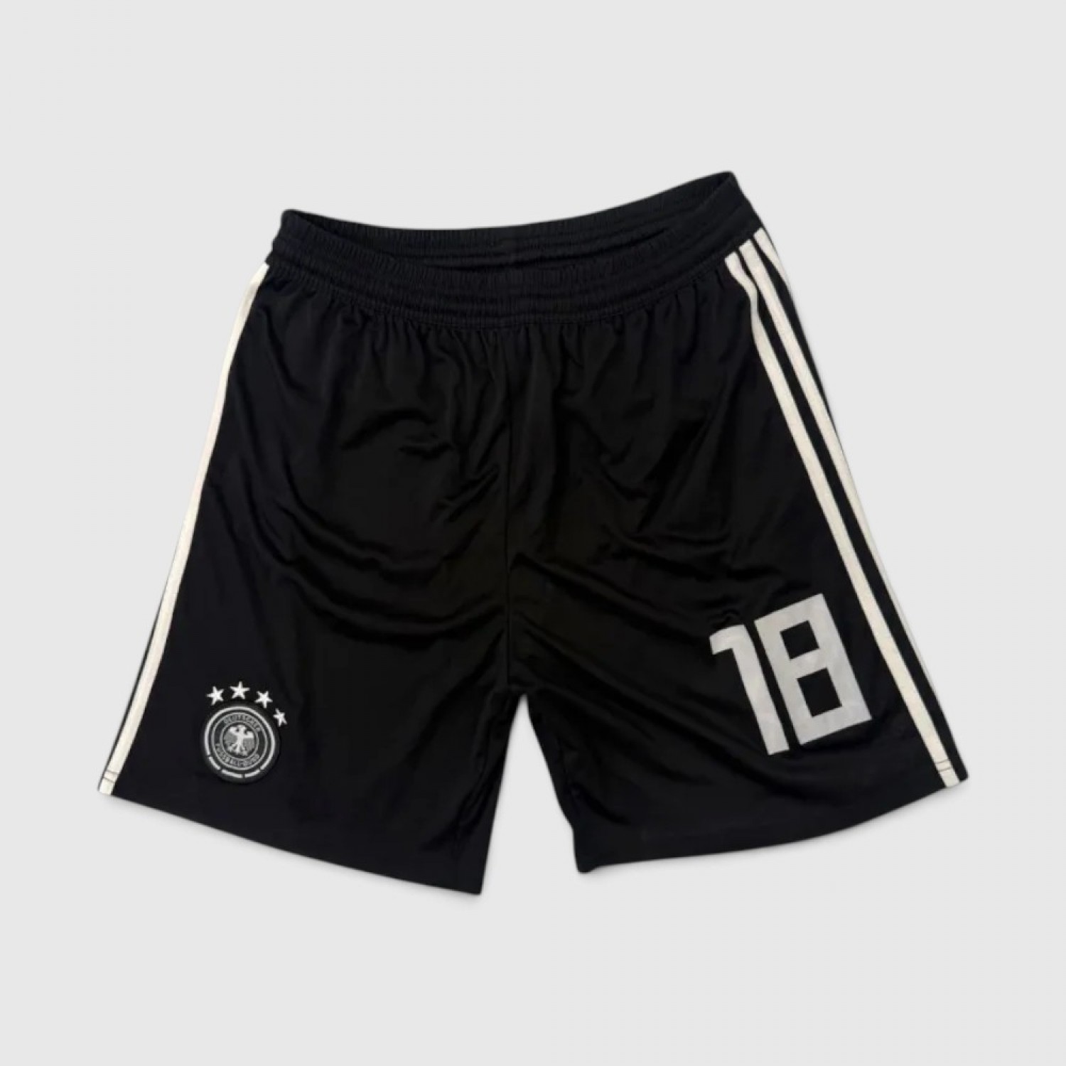 Adidas Γερμανία Ποδοσφαιρικό Σορτς Μαύρο #18 / Pre-Owned