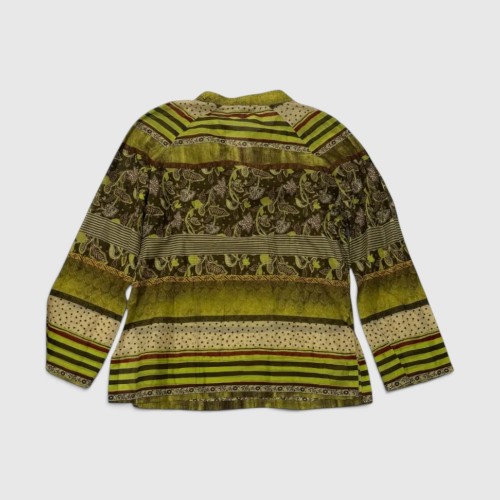 Vintage Ethnic Pattern Πουκάμισο – Πράσινο / Καφέ / Pre-Owned