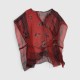 Vintage Floral Kaftan Μπλούζα – Κόκκινο / Μαύρο / Pre-Owned
