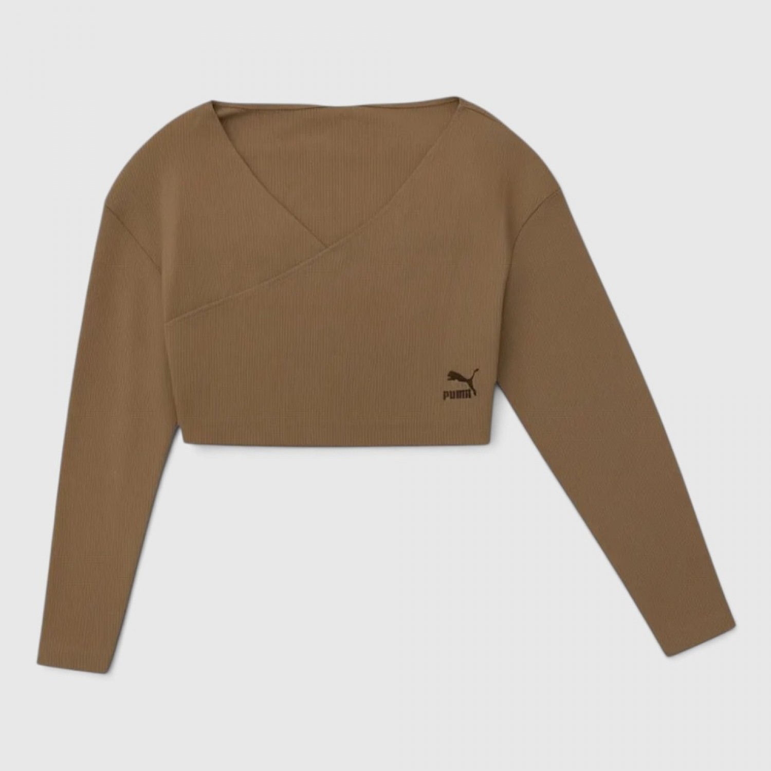 Γυναικείο Puma Crop Wrap Top Καφέ / Pre-Owned
