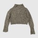 Γυναικείο Chunky Knit Crop Πουλόβερ Μπεζ-Μαύρο / Pre-Owned