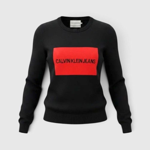 Γυναικείο Calvin Klein Jeans Logo Πουλόβερ – Μαύρο / Pre-Owned