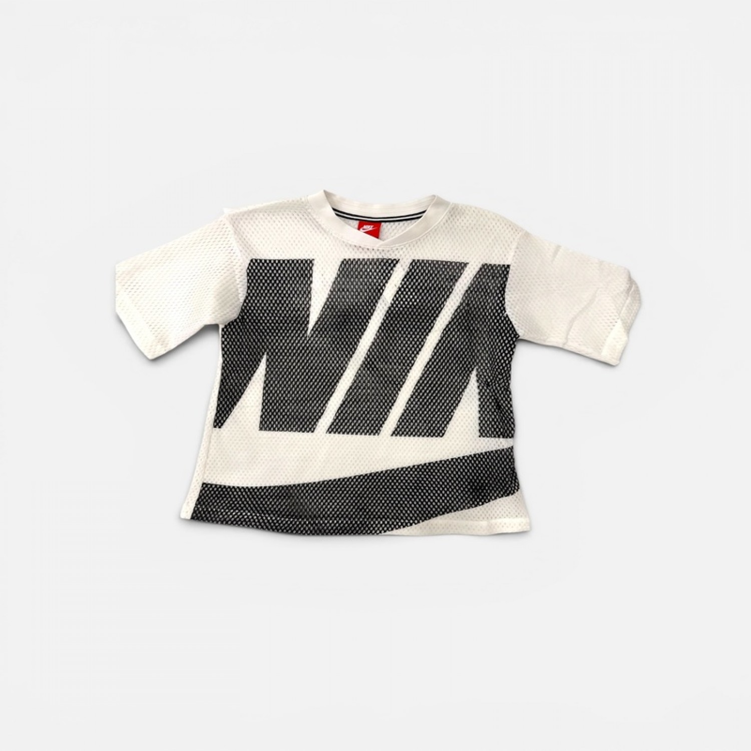 Nike Mesh Logo T-Shirt – Λευκό/Μαύρο