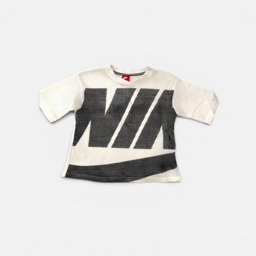 Nike Mesh Logo T-Shirt – Λευκό/Μαύρο