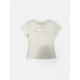 Adidas Essentials Γυναικείο T-Shirt Λευκό με Ροζ Λογότυπο M