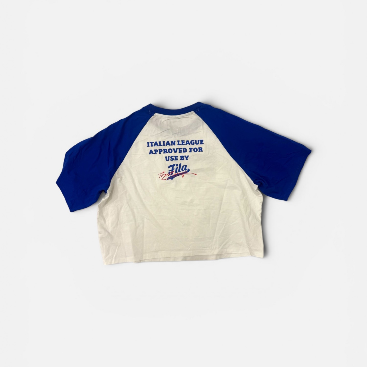 Fila Λευκό-Μπλε Crop T-Shirt 2XL