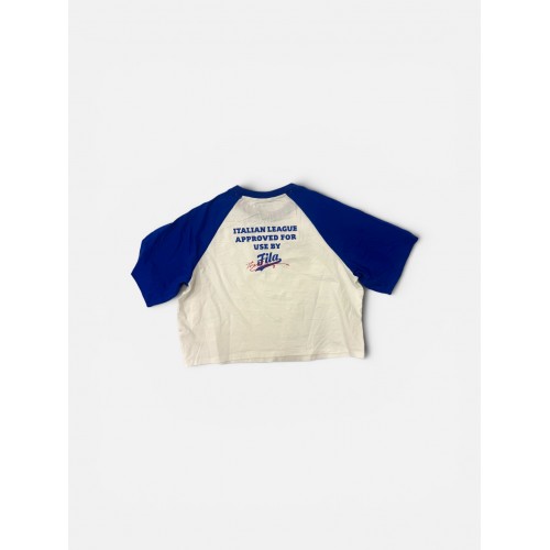 Fila Λευκό-Μπλε Crop T-Shirt 2XL