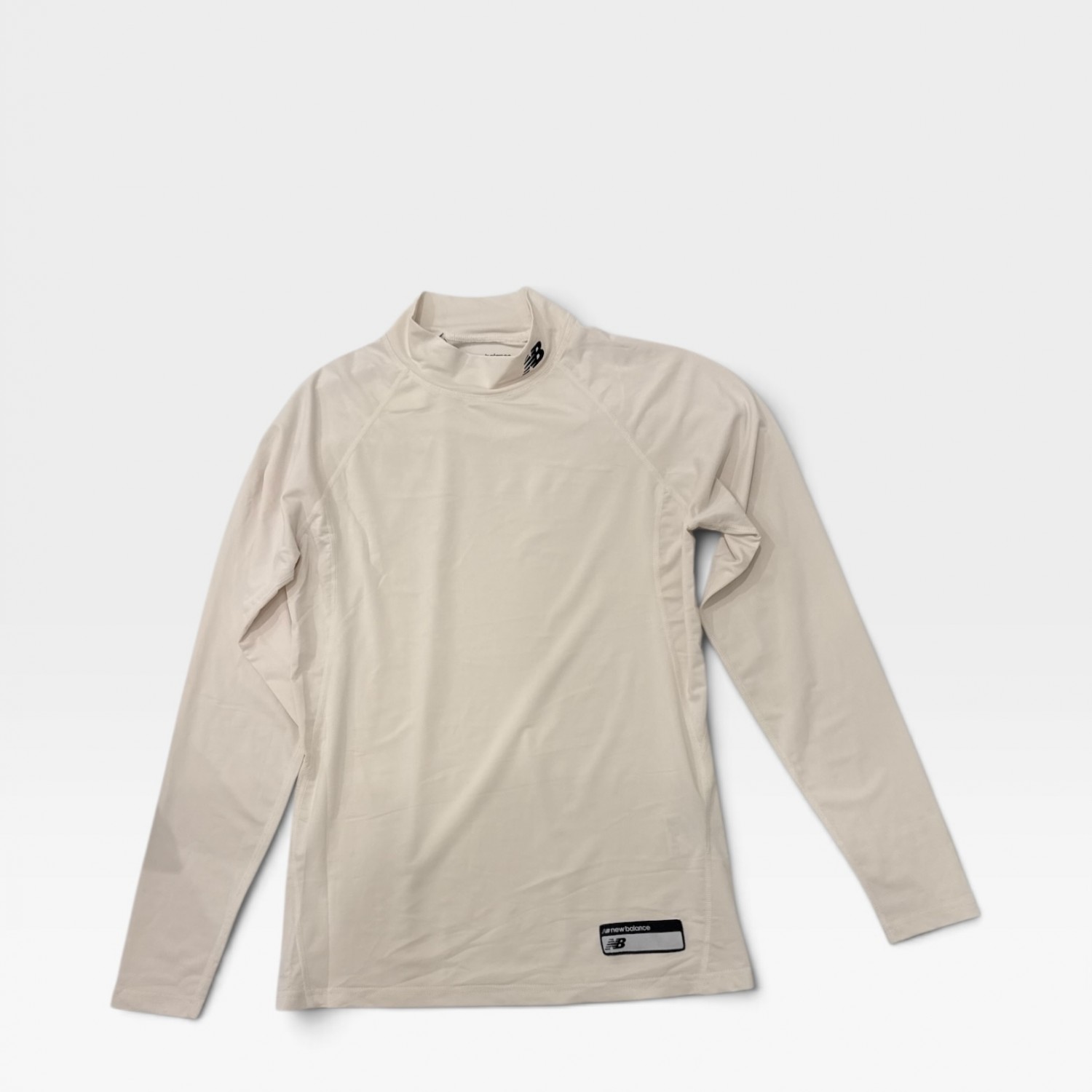 New Balance Λευκή Μακρυμάνικη Μπλούζα Performance με Half Zip Λαιμόκοψη
