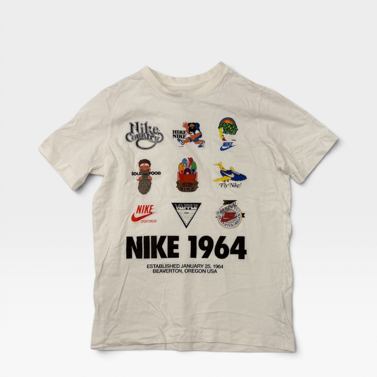 Nike Λευκό T-Shirt με Vintage Nike 1964 Graphic Print
