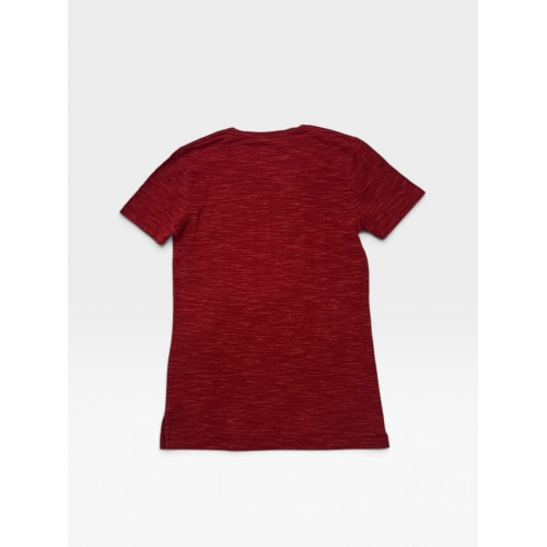 Under Armour Κόκκινο T-Shirt με Melange Υφή και V-Neck