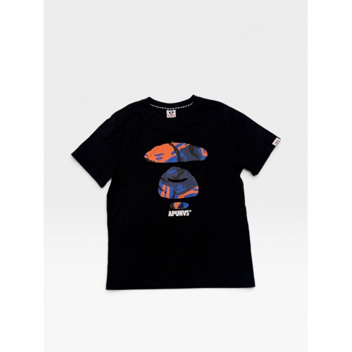 A Bathing Ape (BAPE) APE Head Camo Graphic T-Shirt Black