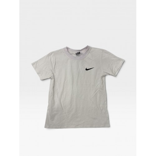 Nike Λευκό T-Shirt με Μαύρο Swoosh Logo