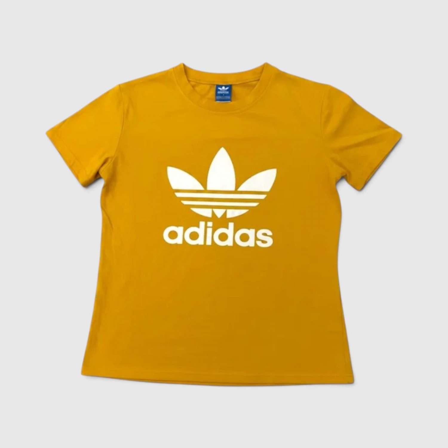 Adidas Originals Γυναικείο Trefoil T-Shirt Μουσταρδί M / Pre-Owned