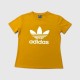 Adidas Originals Γυναικείο Trefoil T-Shirt Μουσταρδί M / Pre-Owned