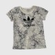 Adidas Originals Γυναικείο Graphic T-Shirt Εκρού–Μαύρο / Pre-Owned