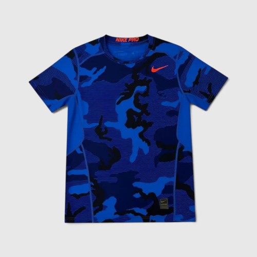 Nike Pro Γυναικείο Compression T-Shirt Μπλε Camo / Pre-Owned