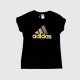 Adidas Γυναικείο Graphic T-Shirt Μαύρο–Χρυσαφί / Pre-Owned