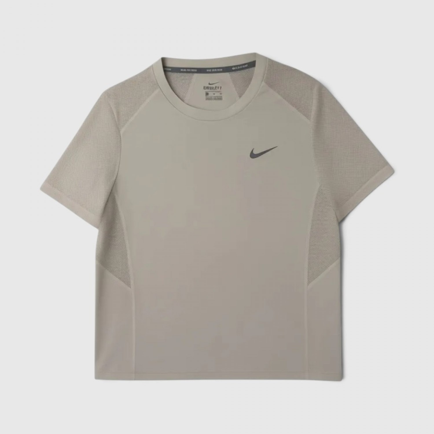 Nike Dri-FIT Γυναικείο Αθλητικό T-Shirt Μπεζ–Γκρι / Pre-Owned