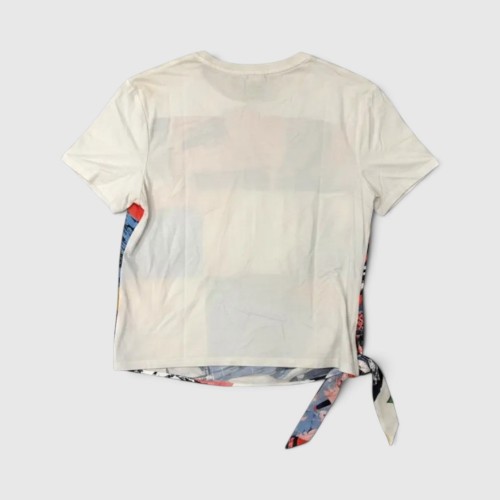 Fila Γυναικείο Graphic T-Shirt με Δέσιμο Εκρού / Pre-Owned