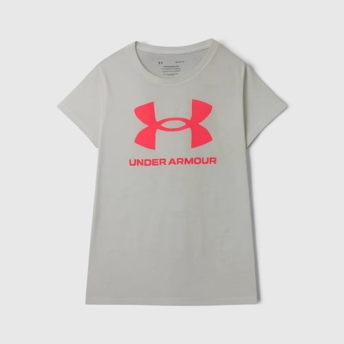Under Armour Γυναικείο Graphic T-Shirt Γκρι–Ροζ / Pre-Owned