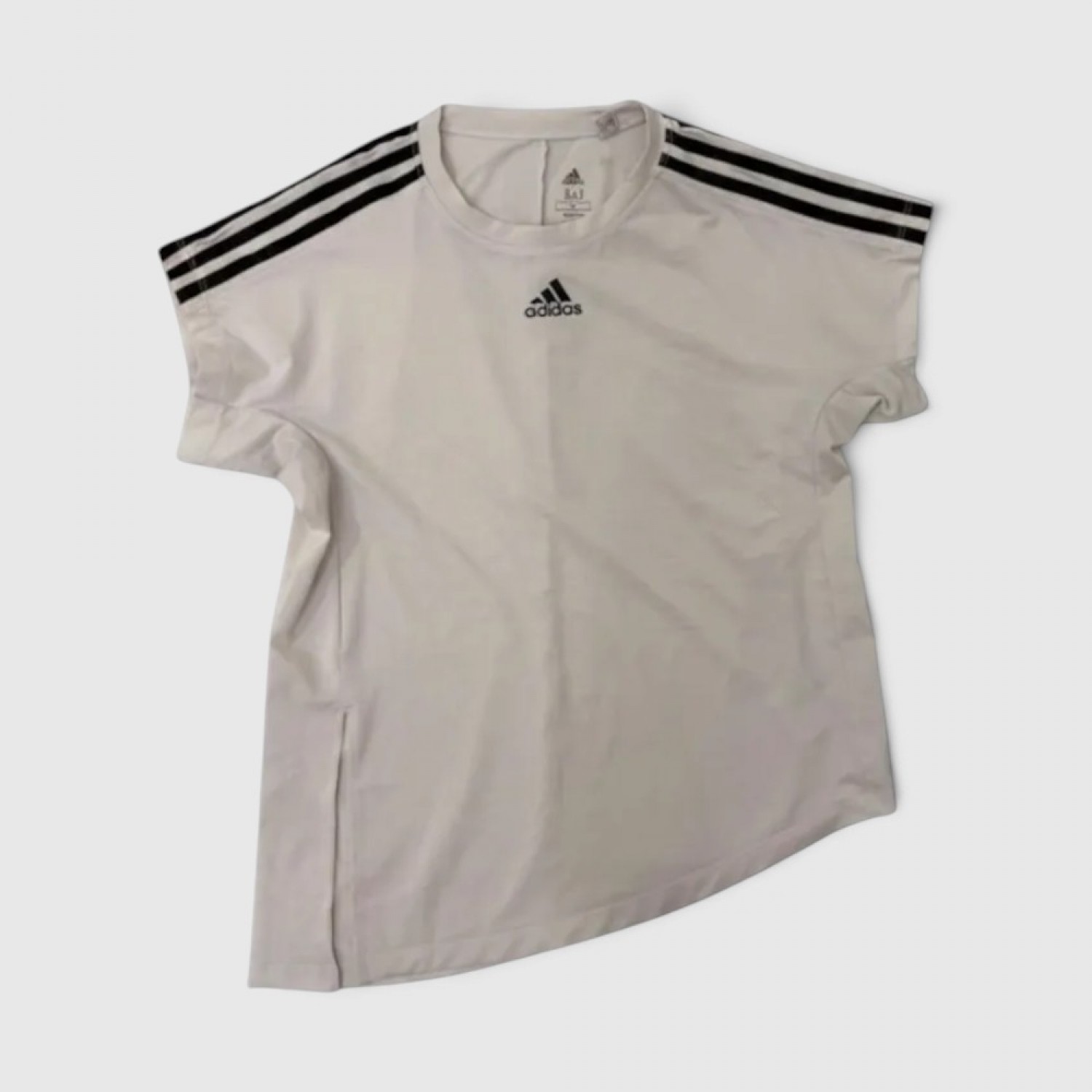 Adidas 3-Stripes Γυναικείο Oversized T-Shirt Εκρού / Pre-Owned
