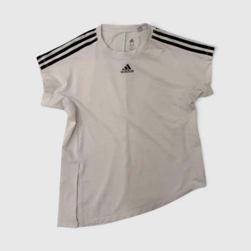 Adidas 3-Stripes Γυναικείο Oversized T-Shirt Εκρού / Pre-Owned
