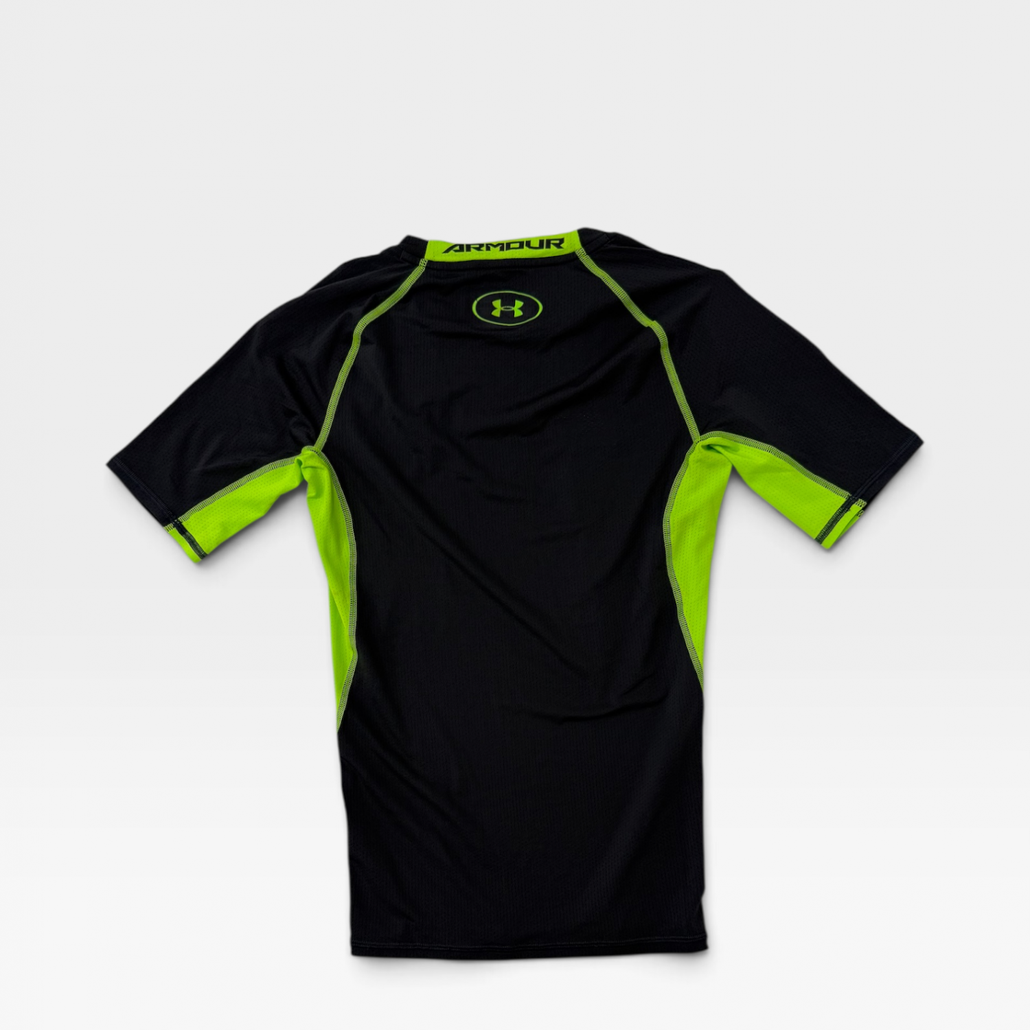 Under Armour HeatGear Compression T-Shirt – Black / Neon Green