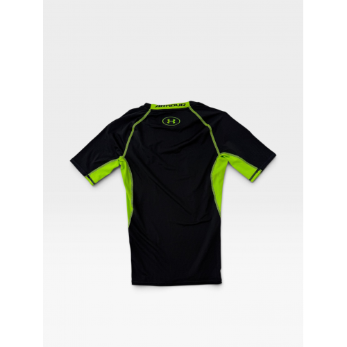 Under Armour HeatGear Compression T-Shirt – Black / Neon Green