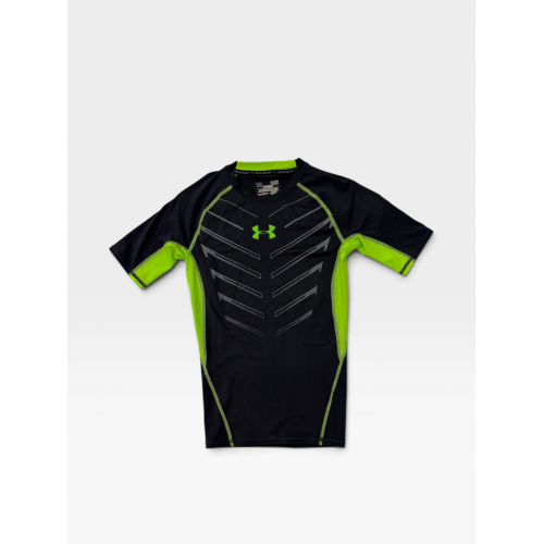 Under Armour HeatGear Compression T-Shirt – Black / Neon Green