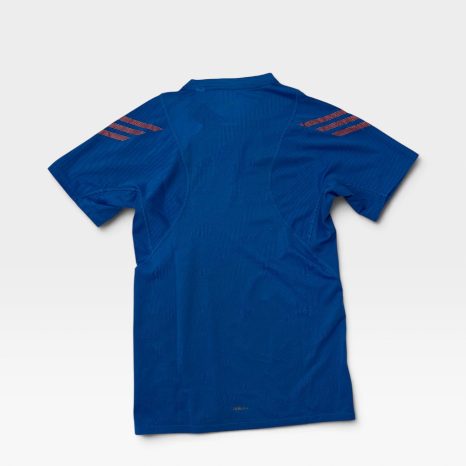 Adidas Training T-Shirt – Blue / Red 3-Stripes