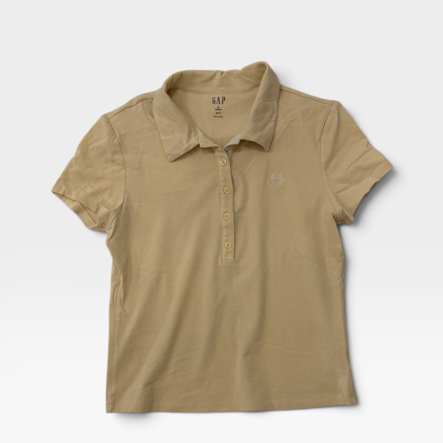 GAP Classic Logo Polo Shirt Beige