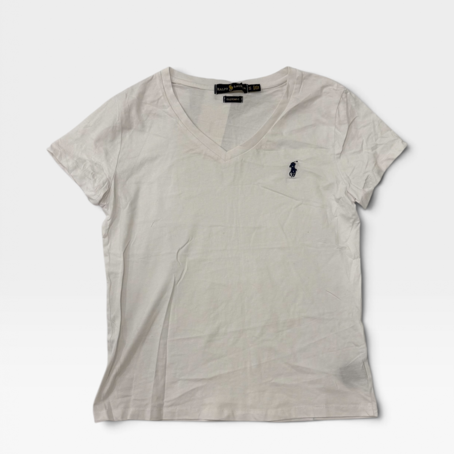 Polo Ralph Lauren Custom Fit V-Neck T-Shirt White