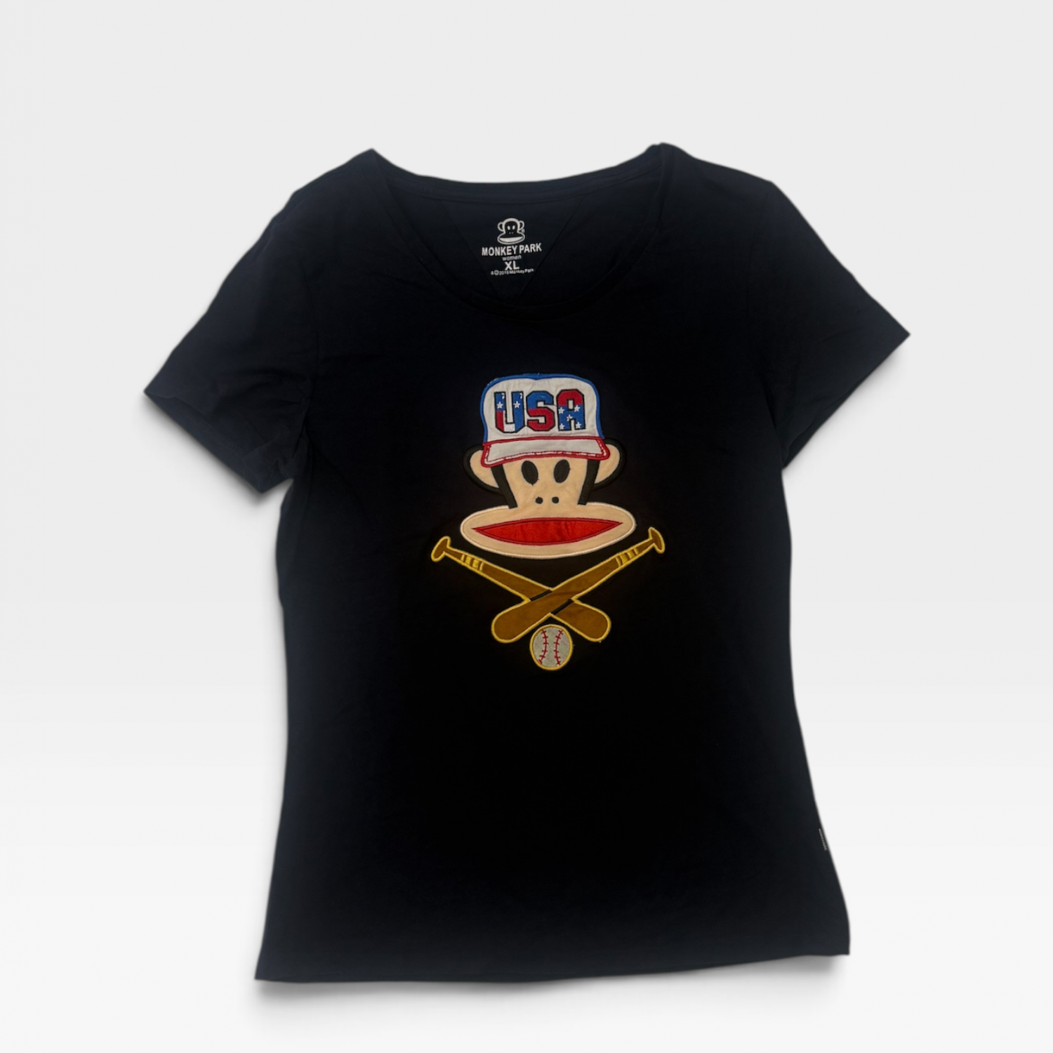 Monkey Park USA Embroidered Graphic T-Shirt