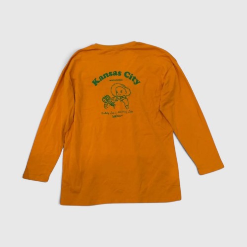 Lee Long Sleeve Logo T-Shirt Orange / Pre-Owned