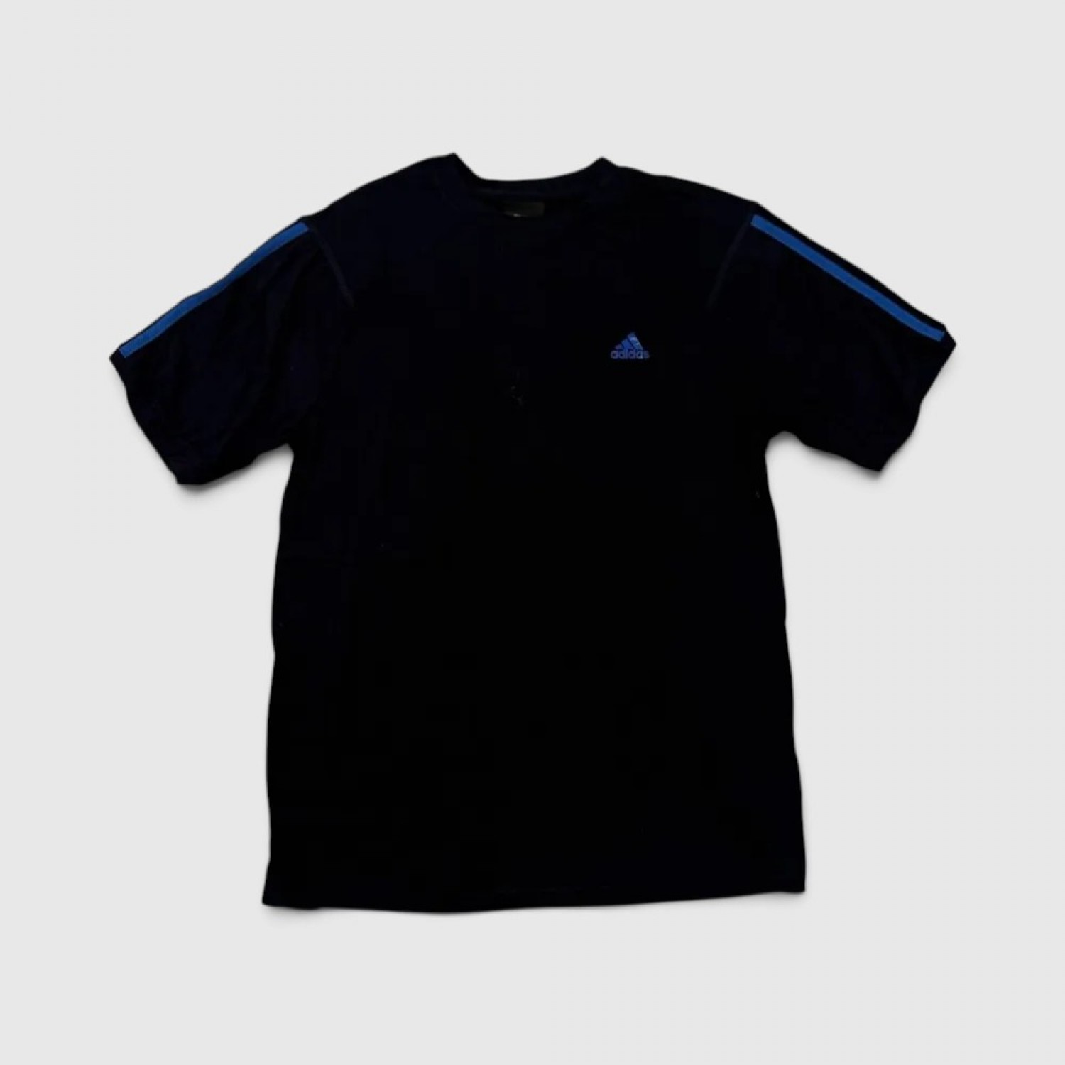 Adidas Μαύρο Αθλητικό T-Shirt με Μπλε Λεπτομέρειες / Pre-Owned