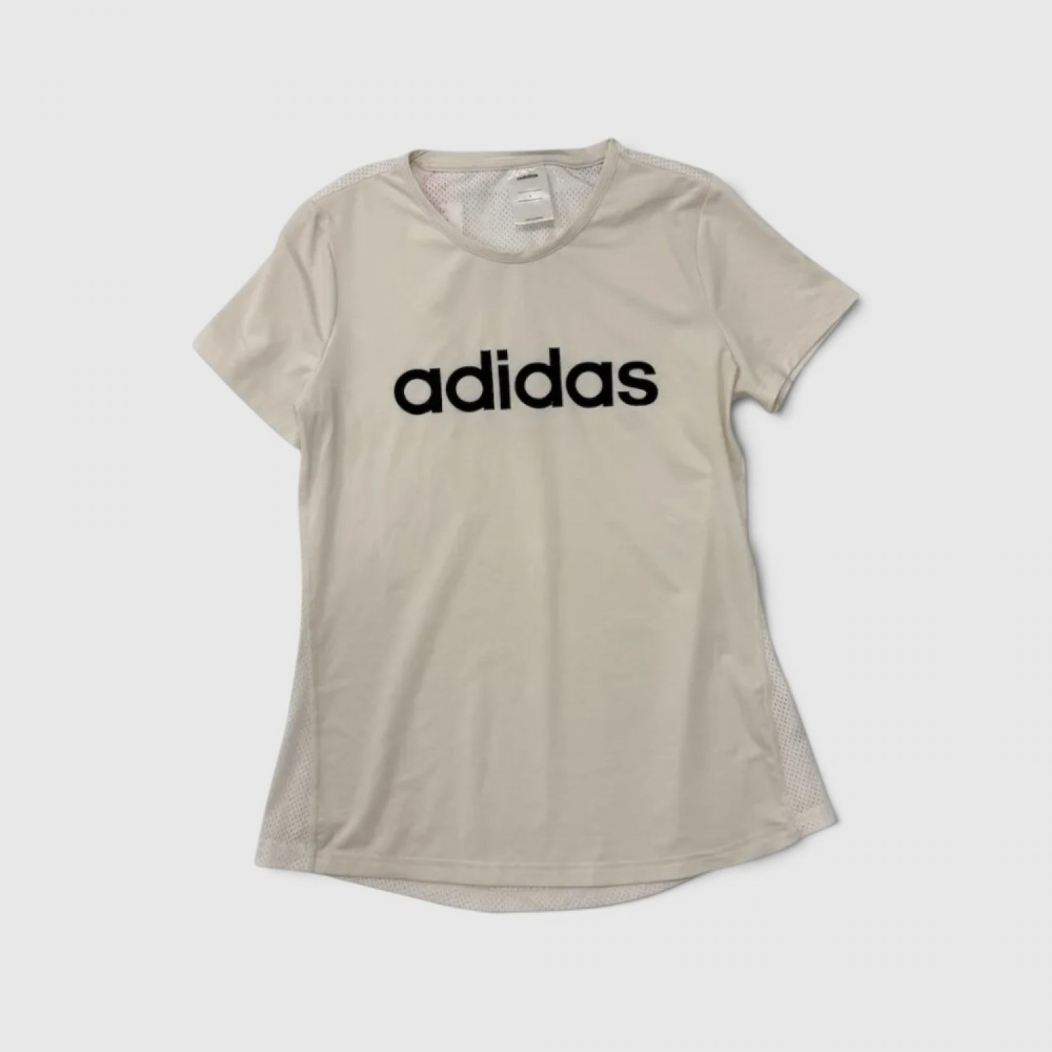 Adidas Performance Logo T-Shirt Beige / Pre-Owned